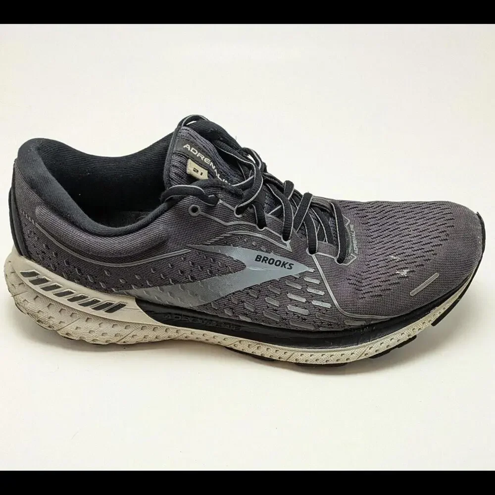 Mens BROOKS ADRENALINE 21 Guiderails Gray Running‎ Shoes 1103491D093 Size 10